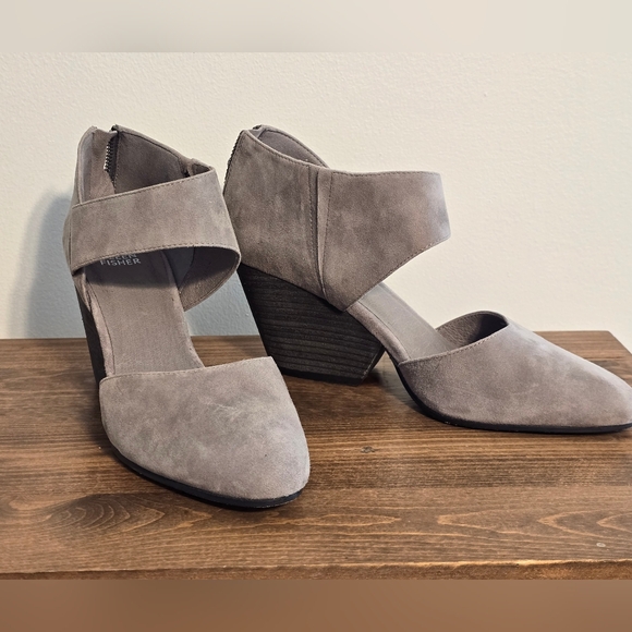 Eileen Fisher Suede Mina Wedge Heels Garnett Hill Women's Size 9 - Picture 2 of 8